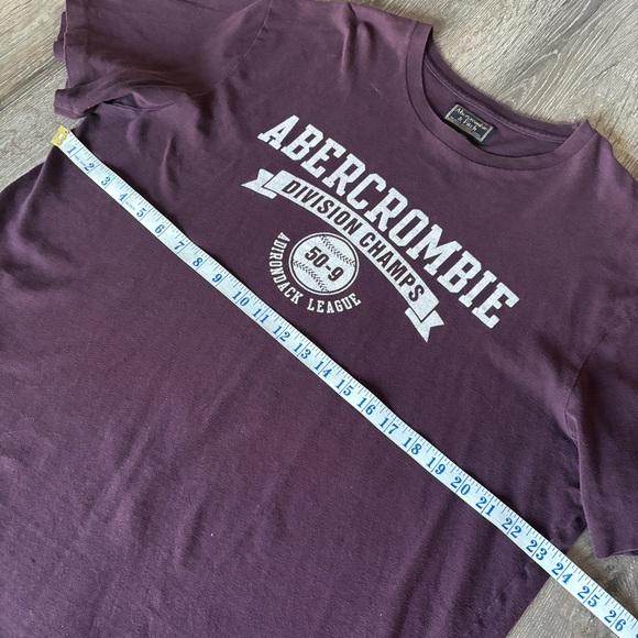 Abercrombie & Fitch Vintage Y2K Burgundy Athletic Tee - Picture 7 of 10
